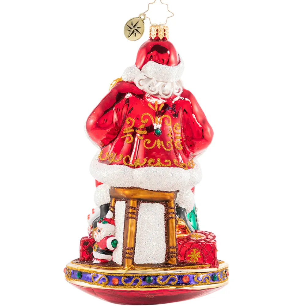 Christopher Radko Cr, Can I Have Your Autograph, Santa?, 1020611, ^ Blown Glass