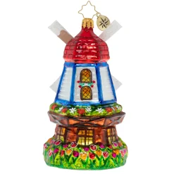 Christopher Radko Cr, Catching A Breeze Windmill, 1020521, ^ Blown Glass