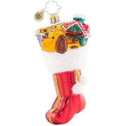 Christopher Radko Cr, Chock-Full Of Cheer, 1020738, ^ Stocking / Skirt