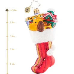 Christopher Radko Cr, Chock-Full Of Cheer, 1020738, ^ Stocking / Skirt