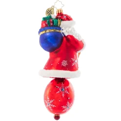 Christopher Radko Cr, Christmas Charm Claus, 1021579, Radko^ Blown Glass