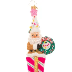 Christopher Radko Cr, Christmas Confetti Santa, 1021314, Radko^ Stocking / Skirt