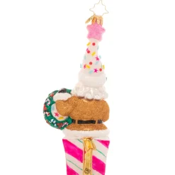 Christopher Radko Cr, Christmas Confetti Santa, 1021314, Radko^ Blown Glass