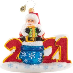 Christopher Radko Cr, Christmas Fun In 2021!, Dated, 1020802, ^ Glass