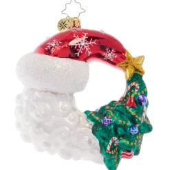 Christopher Radko Cr, Christmas With A Grin Santa, Moon, 1021544, Radko^ Christopher Radko