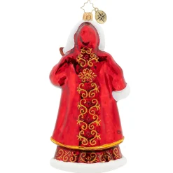 Christopher Radko Cr, Crimson-Clad Santa, 1020302, ^ Stocking / Skirt