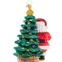 Christopher Radko Cr, Deck The Halls Santa, 1021360, Radko^ Blown Glass