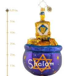 Christopher Radko Cr, Dreidel Jackpot, 1020887, ^ Glass