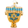 Christopher Radko Cr, Eight Nights Of Light Menorah, 1020517, ^ Blown Glass