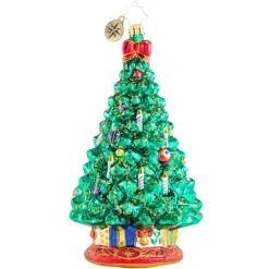 Christopher Radko Cr, Envy Of The Evergreens, 1020689, ^ Blown Glass