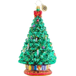 Christopher Radko Cr, Envy Of The Evergreens, 1020689, ^ Blown Glass