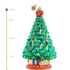 Christopher Radko Cr, Envy Of The Evergreens, 1020689, ^ Blown Glass