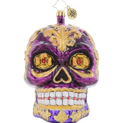 Christopher Radko Cr, Festive Filigree Calavera, 1021667, Radko^ Halloween/Witches