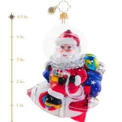 Christopher Radko Cr, Galactic Christmas Delivery, 1020705, ^ Glass