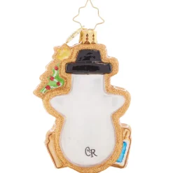 Christopher Radko Cr, Gingerbread Snowman Gem, 1021413, Radko. Gem^ Blown Glass