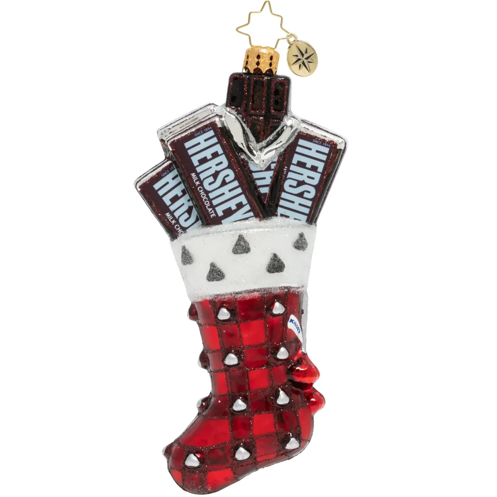 Christopher Radko Cr, Hershey's Kisses Stocking, 1020075, ^ Stocking / Skirt