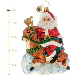 Christopher Radko Cr, Hi-Ho, Prancer! Away!, 1020541, ^ Glass