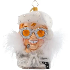 Christopher Radko Cr, Holiday " Star" , 1021645, Radko, Elton John^ Blown Glass