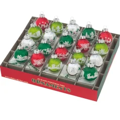 Christopher Radko Cr, Holiday Splendor 20 Count 1.25" Signature Flocked Rounds, 4027559, Radko^ Blown Glass