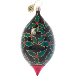 Christopher Radko Cr, Holly Jolly Christmas, 1020956, ^ Blown Glass