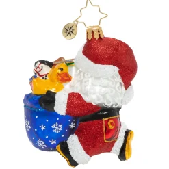 Christopher Radko Cr, Hurry Santa Gem, 1020243, ^ Blown Glass