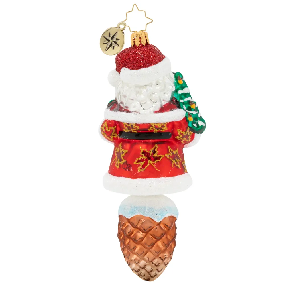 Christopher Radko Cr, Into The Woods Santa, 1020427, ^ Blown Glass