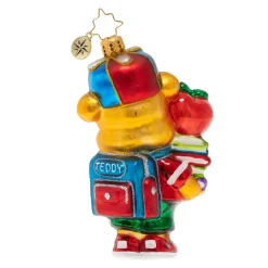 Christopher Radko Cr, Love To Learn Teddy, 1020346, ^ Blown Glass