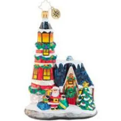 Christopher Radko Cr, Maritime Merriment Lighthouse, 1020573, ^ Blown Glass