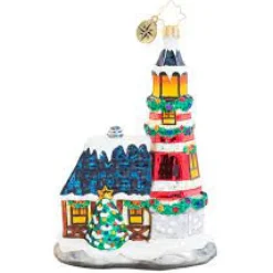 Christopher Radko Cr, Maritime Merriment Lighthouse, 1020573, ^ Blown Glass