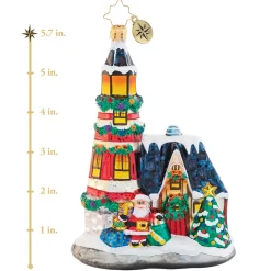 Christopher Radko Cr, Maritime Merriment Lighthouse, 1020573, ^ Blown Glass