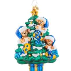 Christopher Radko Cr, Merry Christmas Baby! Blue, 1021589, Radko^ Blown Glass