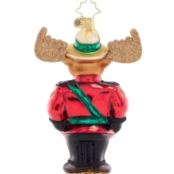 Christopher Radko Cr, Mountie Bruce Moose, 1021494, Radko^ Blown Glass