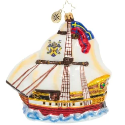 Christopher Radko Cr, On The High Seas, 1020113, ^ Glass