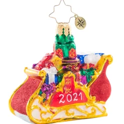 Christopher Radko Cr, Precious Cargo 2021, Gem, 1020671, ^ Blown Glass