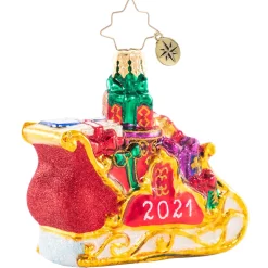 Christopher Radko Cr, Precious Cargo 2021, Gem, 1020671, ^ Blown Glass