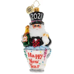 Christopher Radko Cr, Ready For Fun In 2021, 1020480, ^ Blown Glass