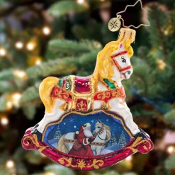 Christopher Radko Cr, Resplendent Rocking Horse Gem, 1021407, Radko, Gem^ Glass