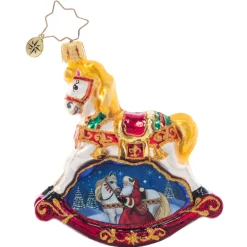 Christopher Radko Cr, Resplendent Rocking Horse Gem, 1021407, Radko, Gem^ Glass