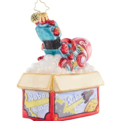 Christopher Radko Cr, Robo Rocket Rides Again, 1021601, Radko^ Blown Glass