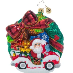 Christopher Radko Cr, Rustic Christmas Wreath, 1021016, Radko^ Santas