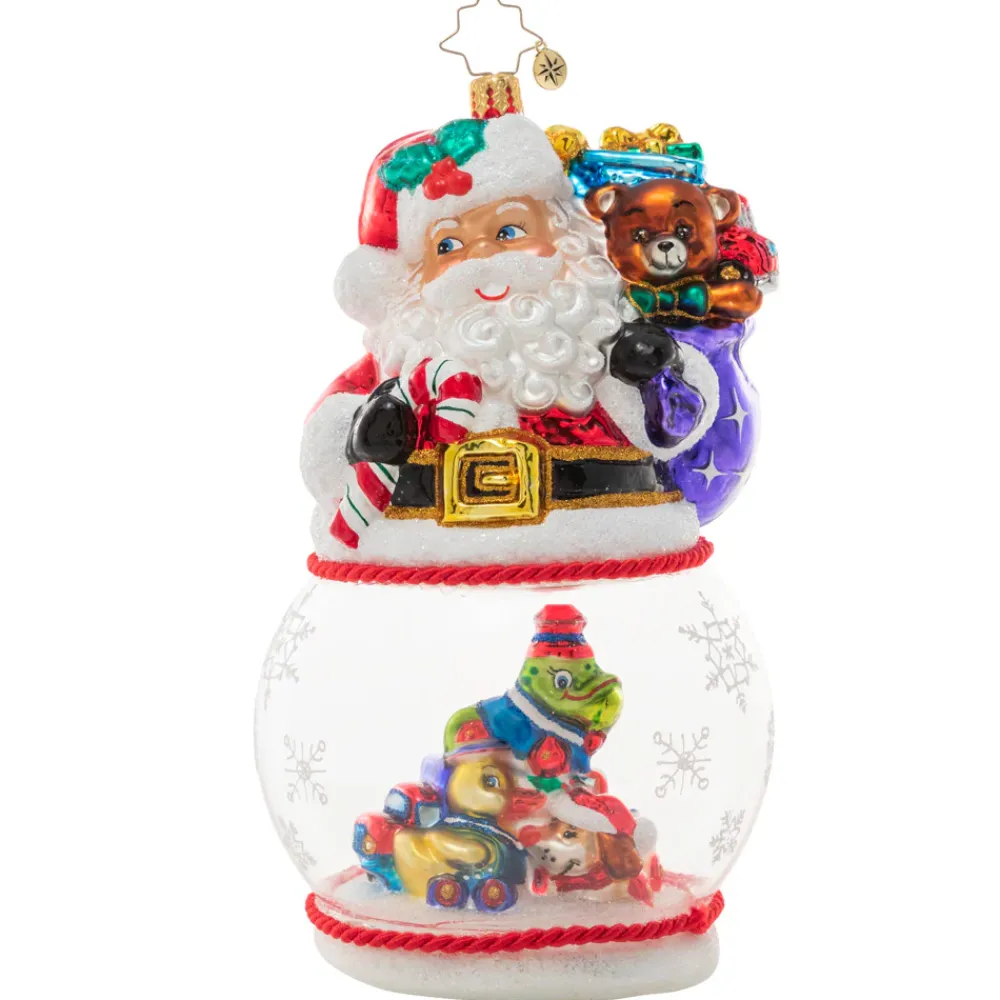 Christopher Radko Cr, Santa's Magic Snow Globe, 1021013, ^ Christopher Radko