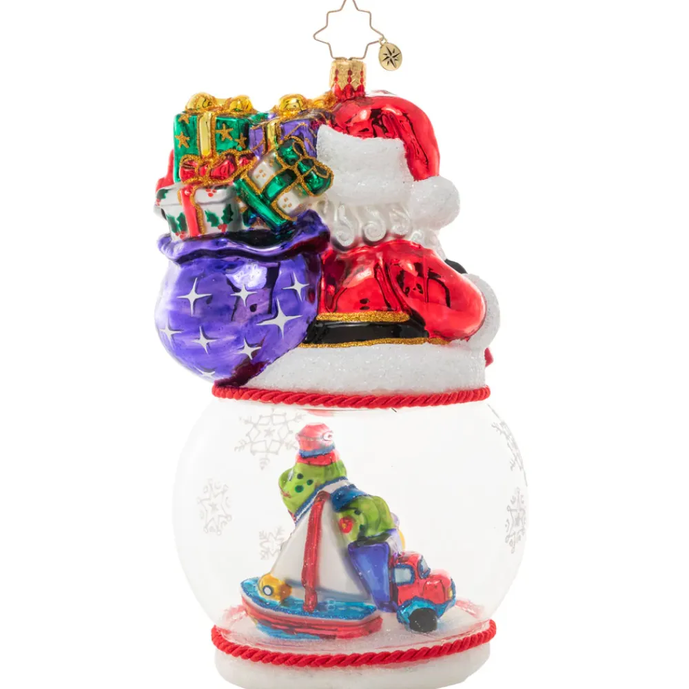 Christopher Radko Cr, Santa's Magic Snow Globe, 1021013, ^ Christopher Radko