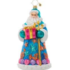 Christopher Radko Cr, Seashore Santa, 1021166, ^ Santas