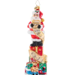Christopher Radko Cr, Stacked Up Santa, 1021518, Radko^ Glass
