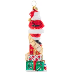 Christopher Radko Cr, Stacked Up Santa, 1021518, Radko^ Glass
