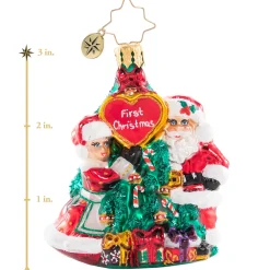 Christopher Radko Cr, The First Of Many Christmases, Gem, 1020650, ^ Glass