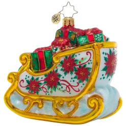 Christopher Radko Cr, Winter Floral Sleigh, 1021025, Radko^ Christopher Radko