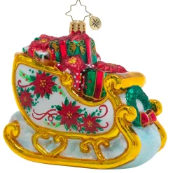Christopher Radko Cr, Winter Floral Sleigh, 1021025, Radko^ Christopher Radko