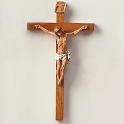 Fontanini Crucifix Woodtone, , 0250^ Resin