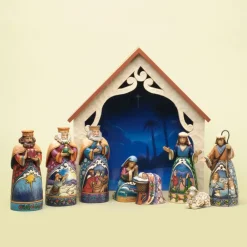 Clearance Deluxe Mini Nativity 9 Pc Set Jim Shore Resin Nativity
